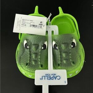 Capelli New York Toddler T Rex Boy Clogs Size 5 Green Shoes NWT